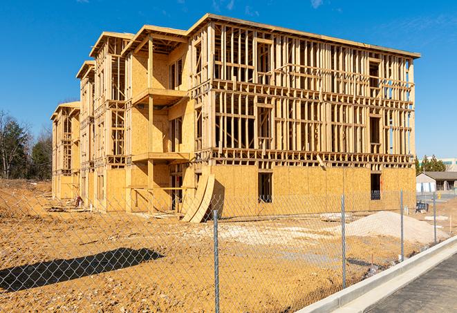 a long-lasting temporary fence helping to keep construction zones safe in Colton